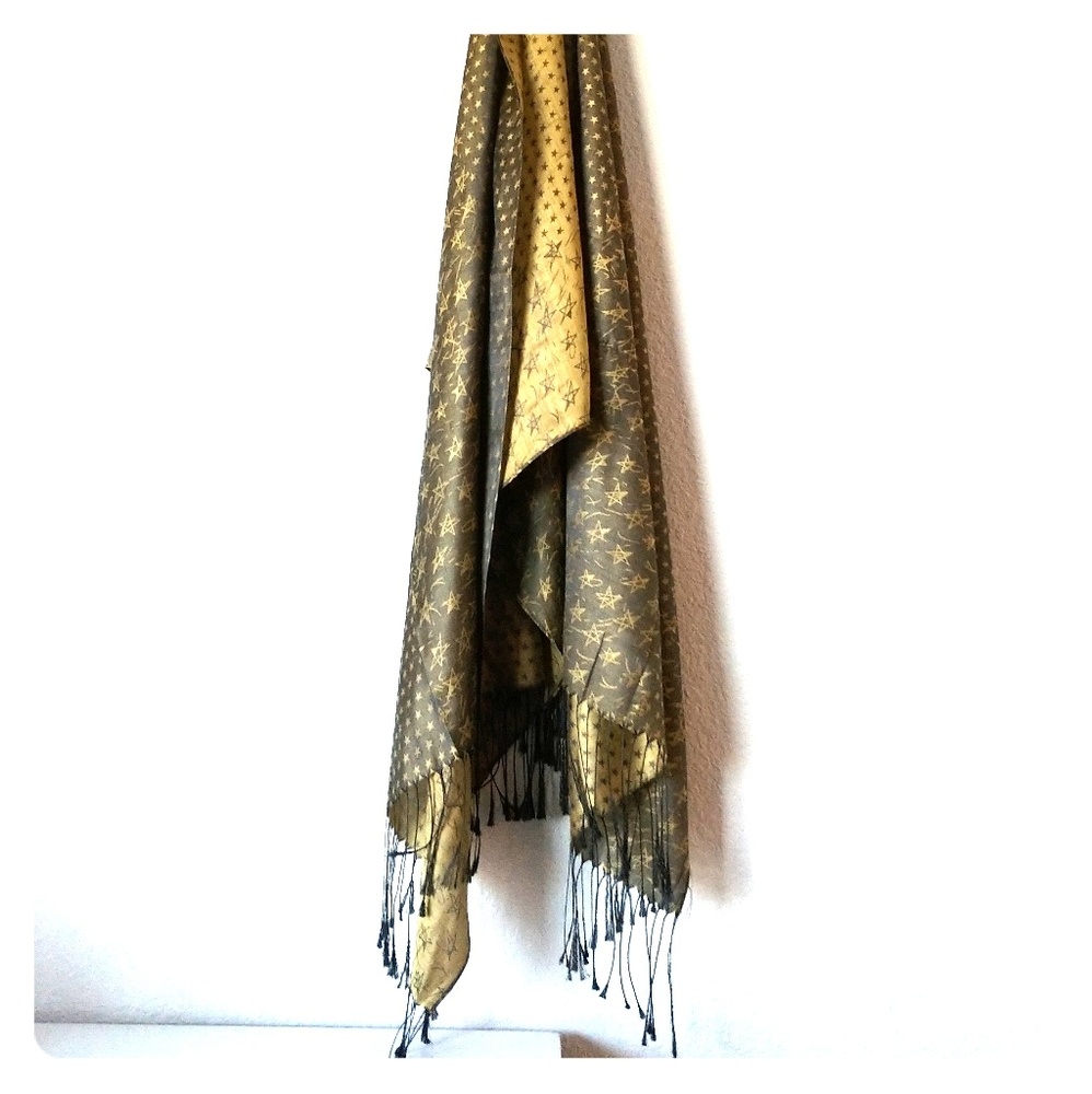 Gold and Black Scarf